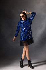 Electric Blue Patch Dress