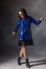 Electric Blue Patch Dress