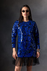 Electric Blue Patch Dress