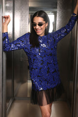 Electric Blue Patch Dress