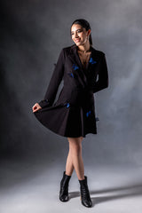 Electric Blue 3D Butterfly Dress