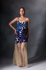 Zaffre Patch Bodycon Gown