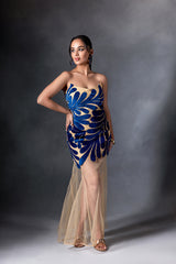 Zaffre Patch Bodycon Gown