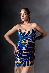 Zaffre Patch Bodycon Gown