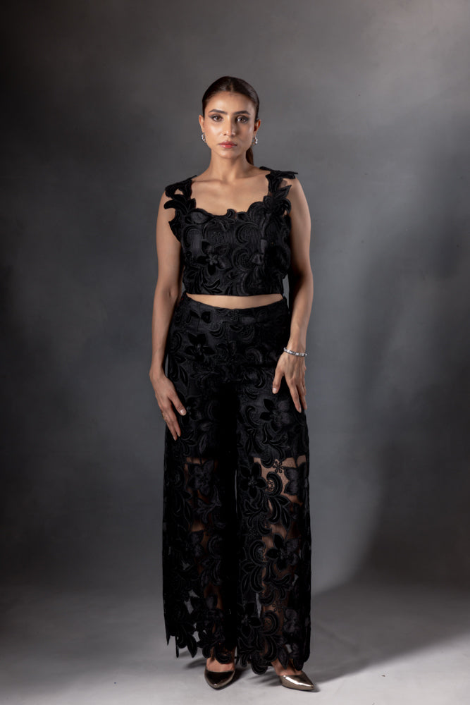 Jade Velvet Mesh Co-ord set