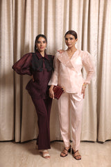 Plum Roses Yoke Co-ord Set