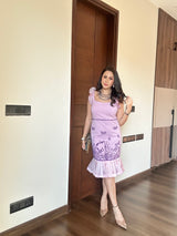 Fitted Bodycon Mint Green Patch Dress