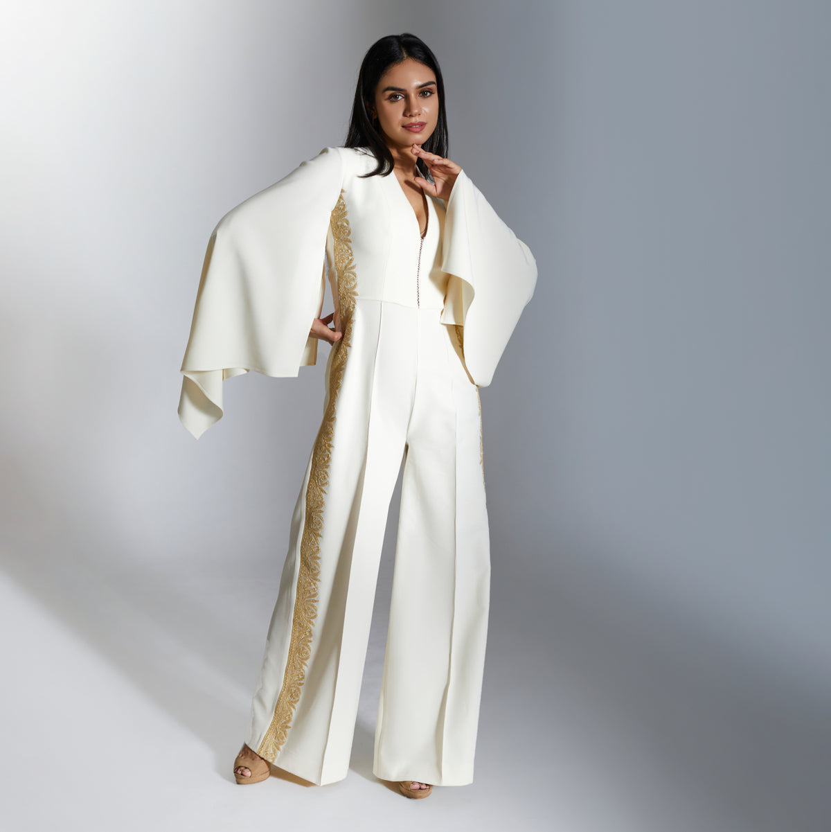 Off-White Embroidered Jumpsuit