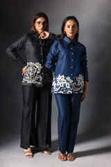 Midnight Blue Denim patch Shirt