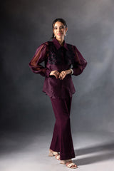 Plum Roses Yoke Co-ord Set