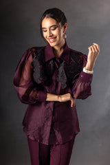 Plum Roses Yoke Co-ord Set