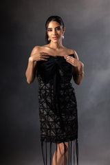 Jade Bow Fitted Dress