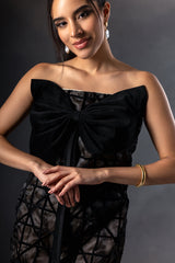 Jade Bow Fitted Dress