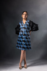 Hexim Blazer dress with organza sleeves
