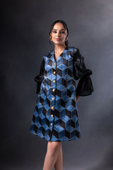Hexim Blazer dress with organza sleeves