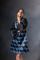 Hexim Blazer dress with organza sleeves