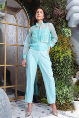 Oceanic Blue Bomber Jacket