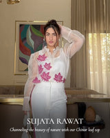 Pink Laser Cut Leaf Co-Ord Set