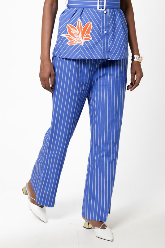 Cobalt Lily Straight Trousers