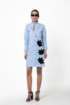 Sky Noir Leaf Shirt Dress