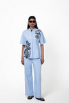 Sky Noir wide leg Pants