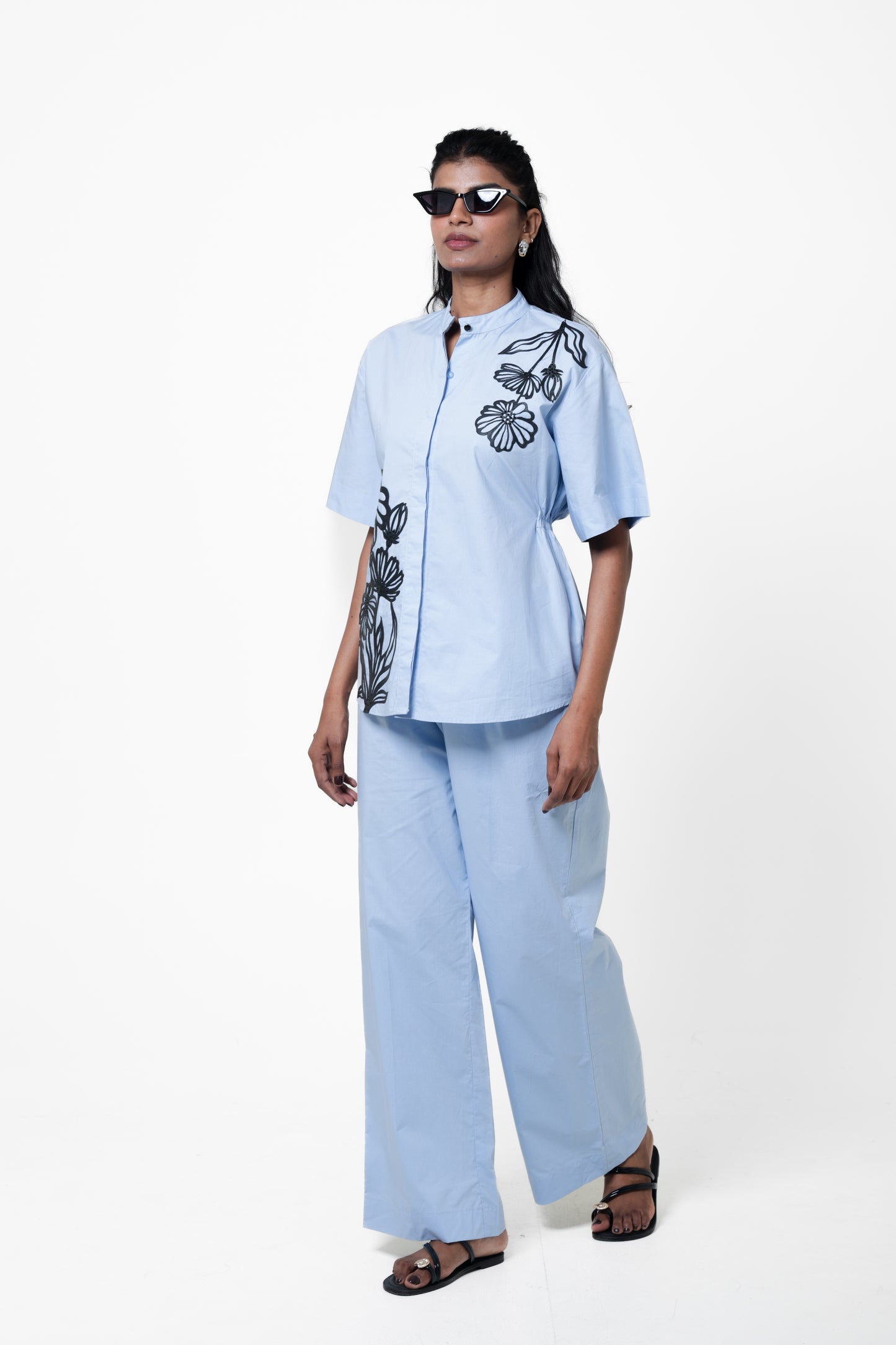 Sky Noir Floral Shirt