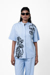Sky Noir Floral Shirt