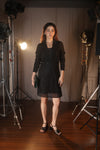 Noir Rinestone Blazer Set