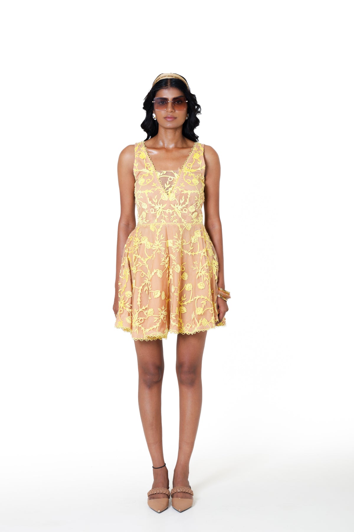 The Buttercup Mesh Mini Dress