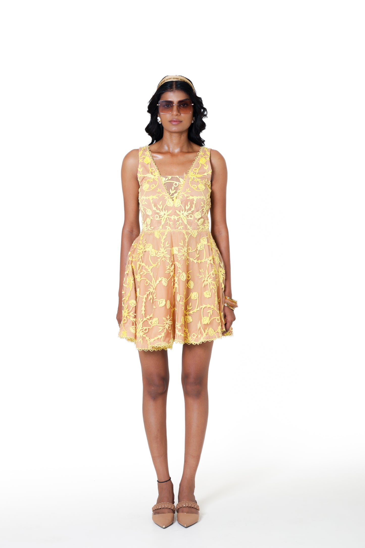 The Buttercup Mesh Mini Dress