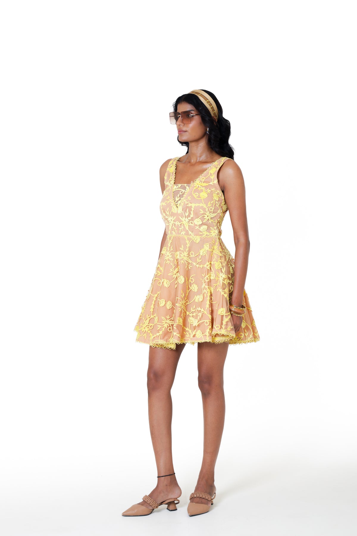 The Buttercup Mesh Mini Dress