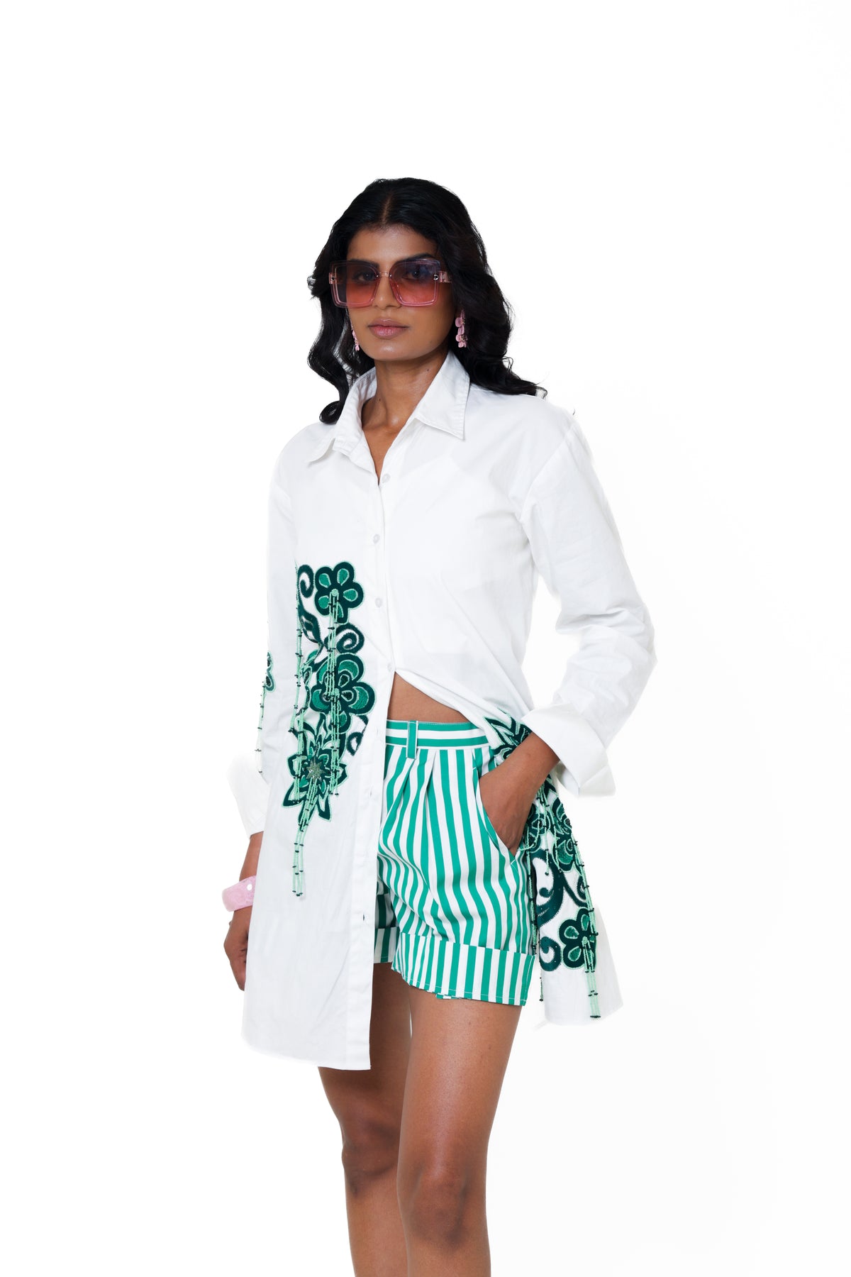 The Emerald Stripe Shorts