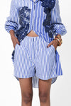 Cobalt Stripe Shorts