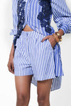 Cobalt Stripe Shorts