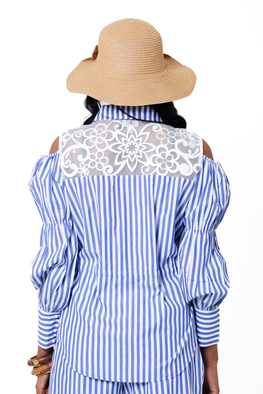 The Riviera Cold-Shoulder Shirt
