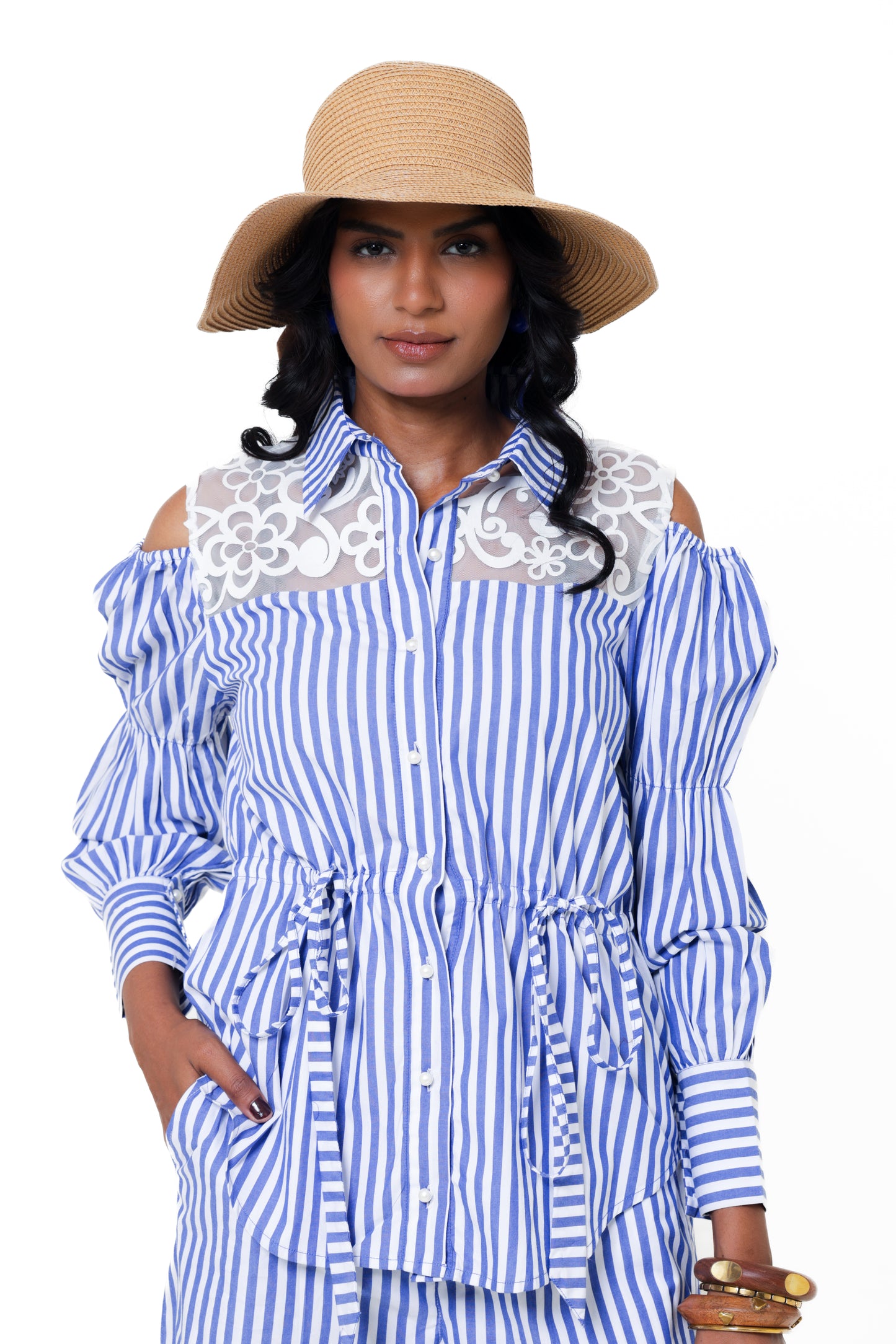 The Riviera Cold-Shoulder Shirt
