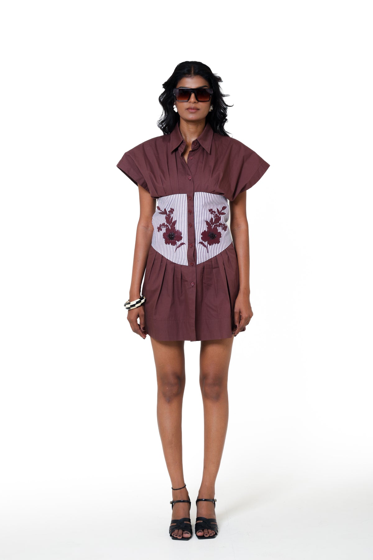 The Mauve Corset Shirt Dress