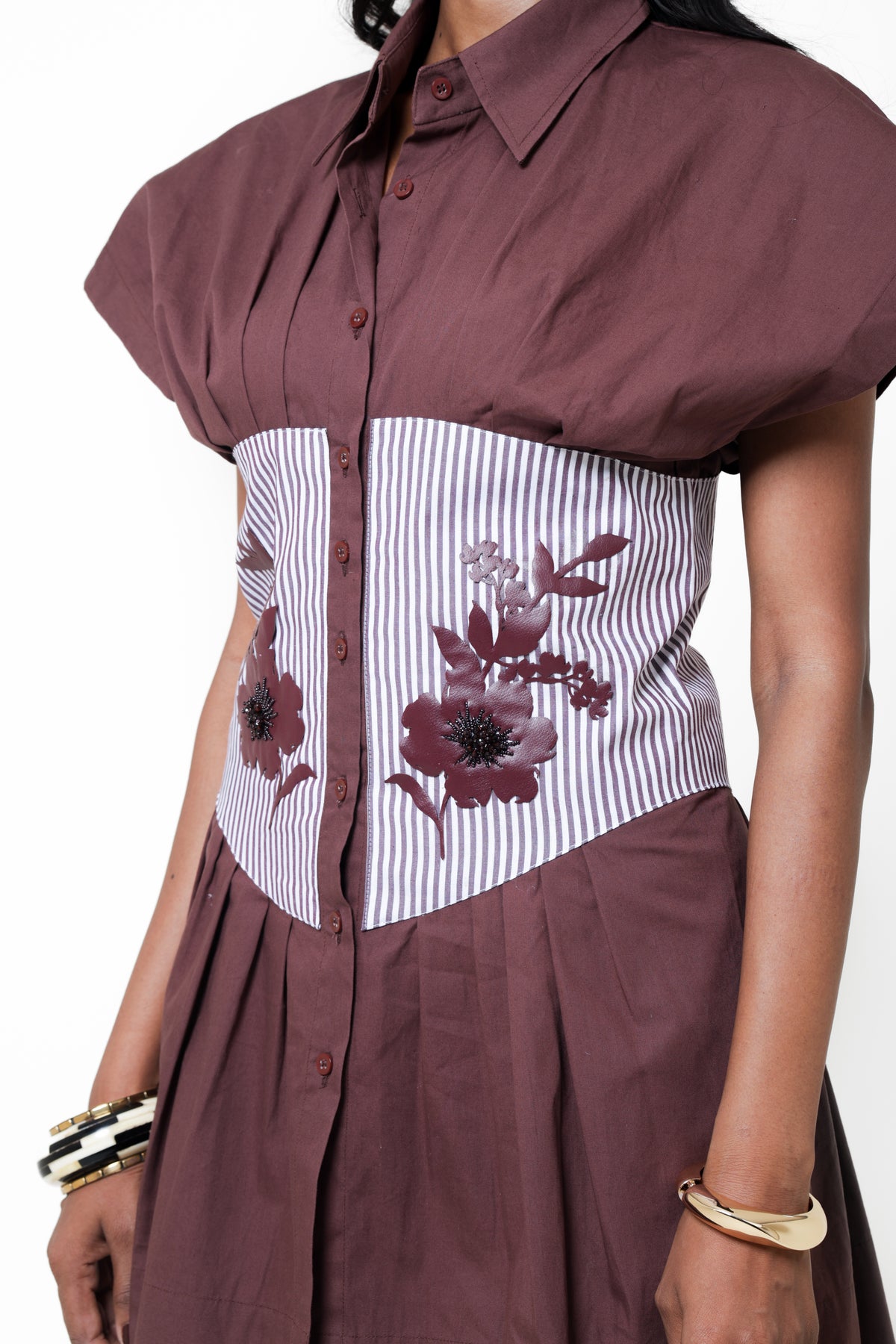 The Mauve Corset Shirt Dress
