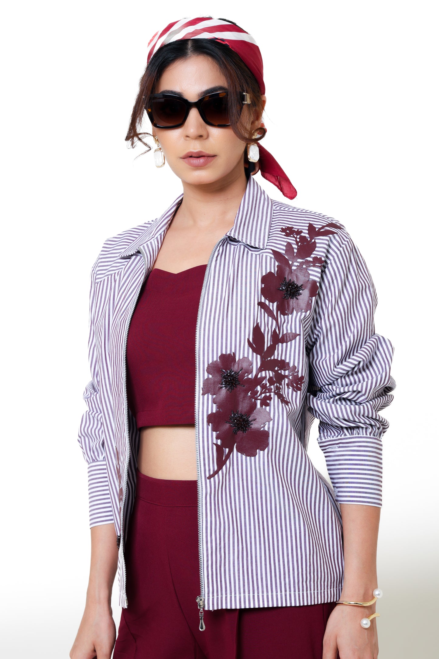 The Mocha Bloom Shacket co-ors set
