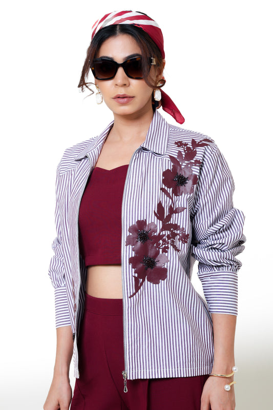 The Mocha Bloom Shacket co-ors set