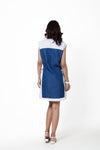 Denim Rosette Shirt Dress