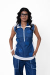 Denim Rosette Vest Top