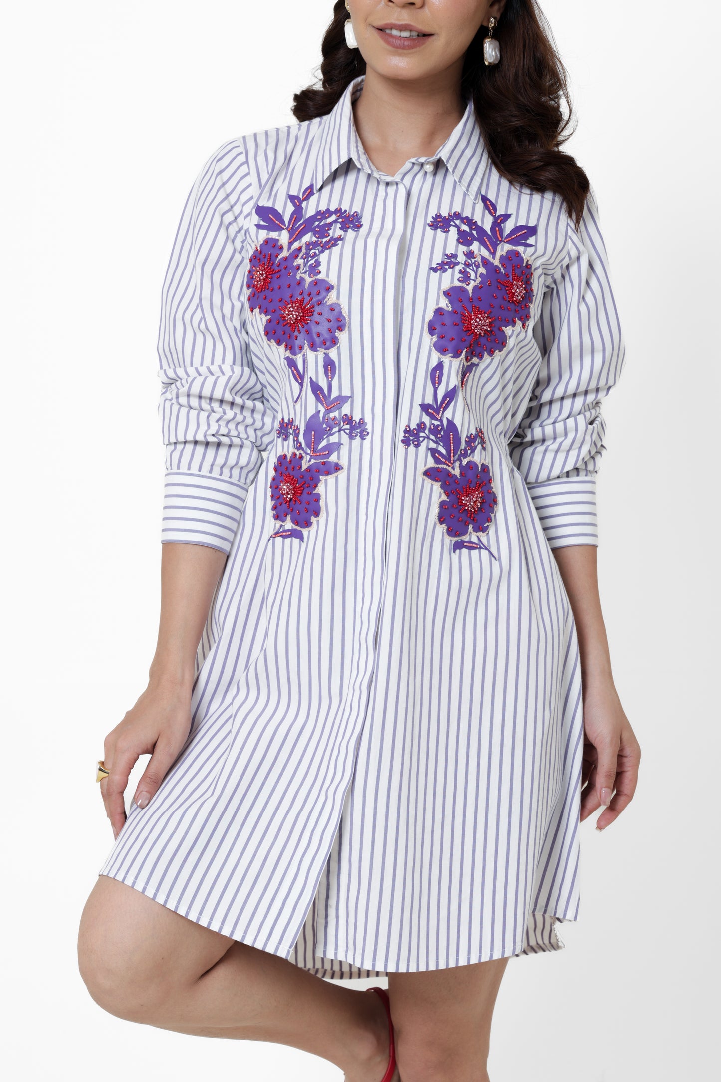 Violet Garden Shirt Dress