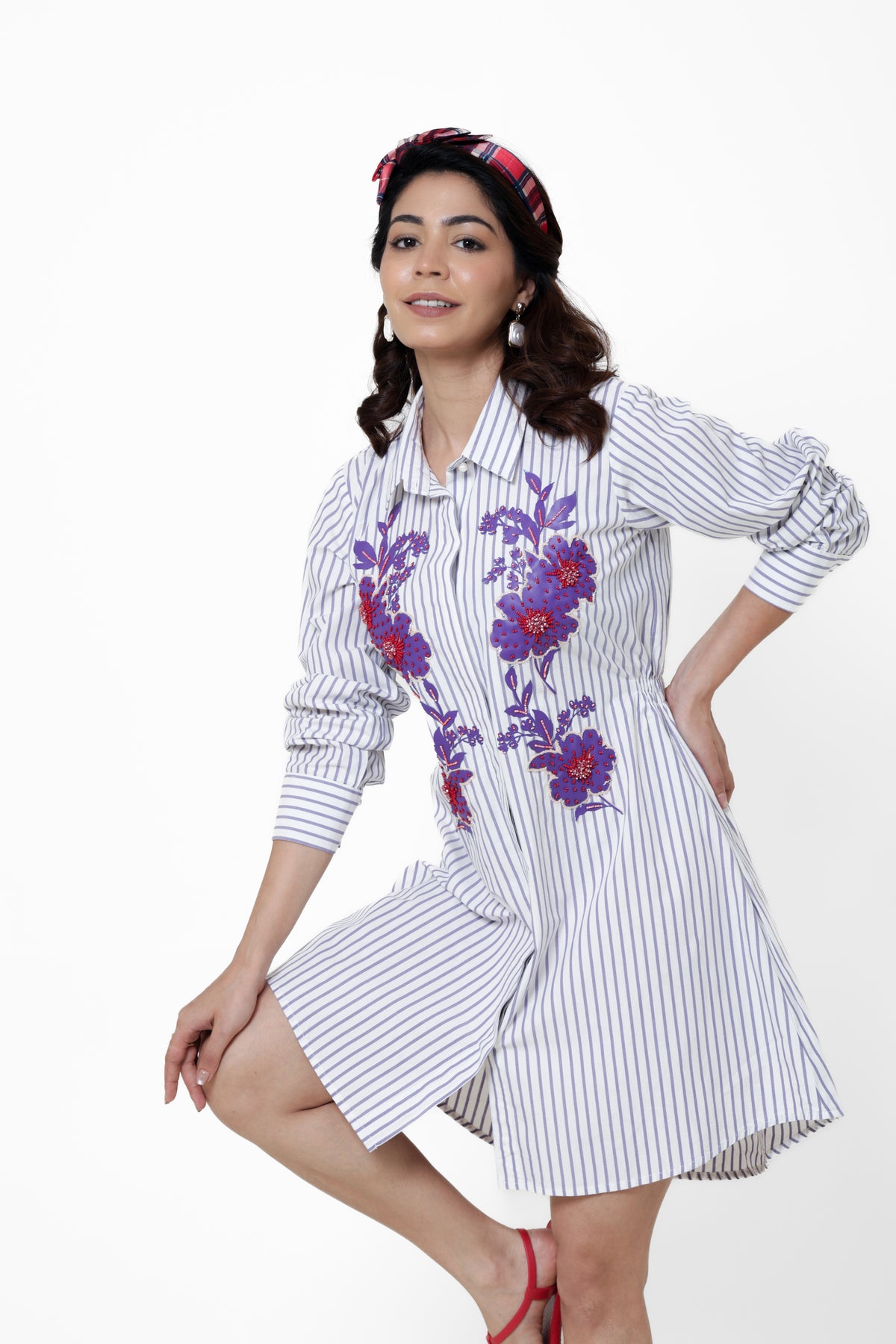 Violet Garden Shirt Dress
