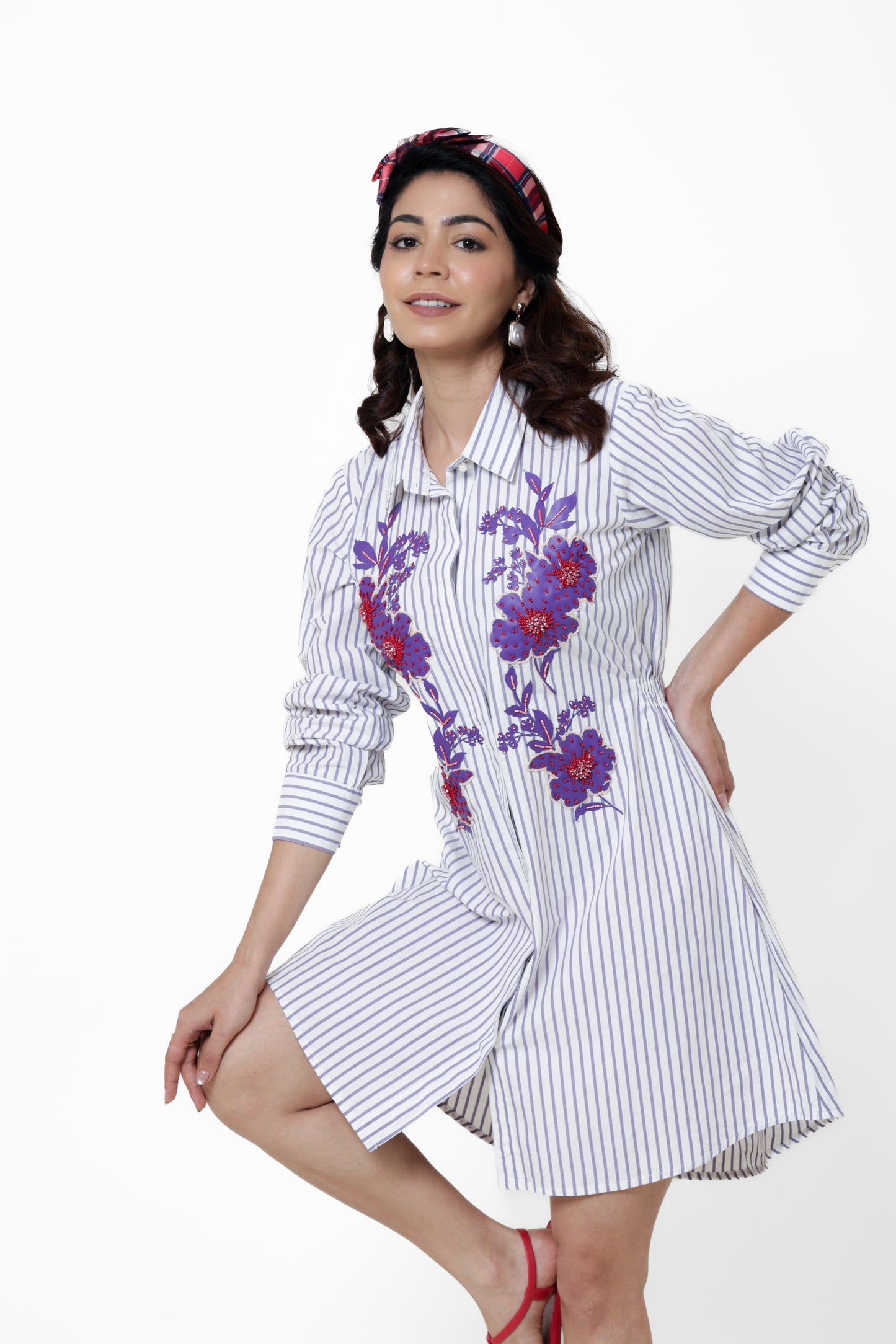 Violet Garden Shirt Dress