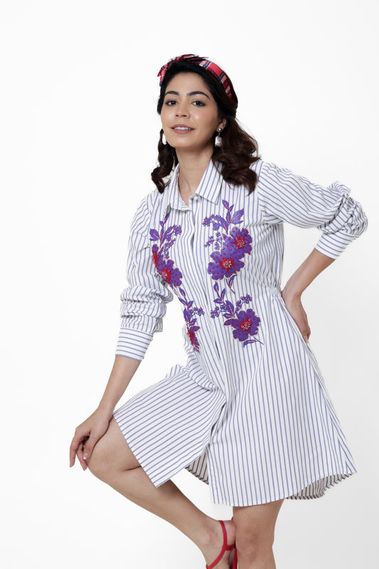 Violet Garden Shirt Dress
