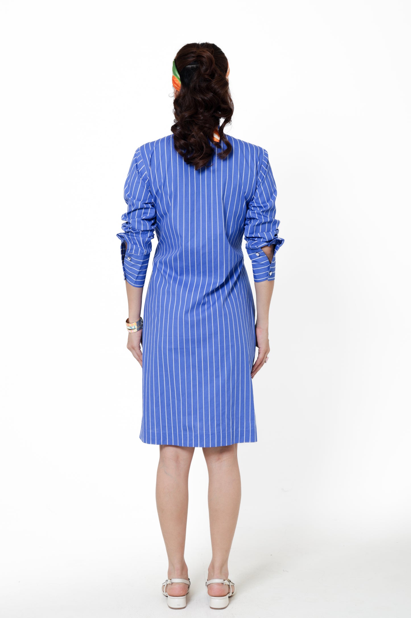 Cobalt Lily Shirt Dress