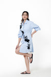 Sky Noir Shirt Dress