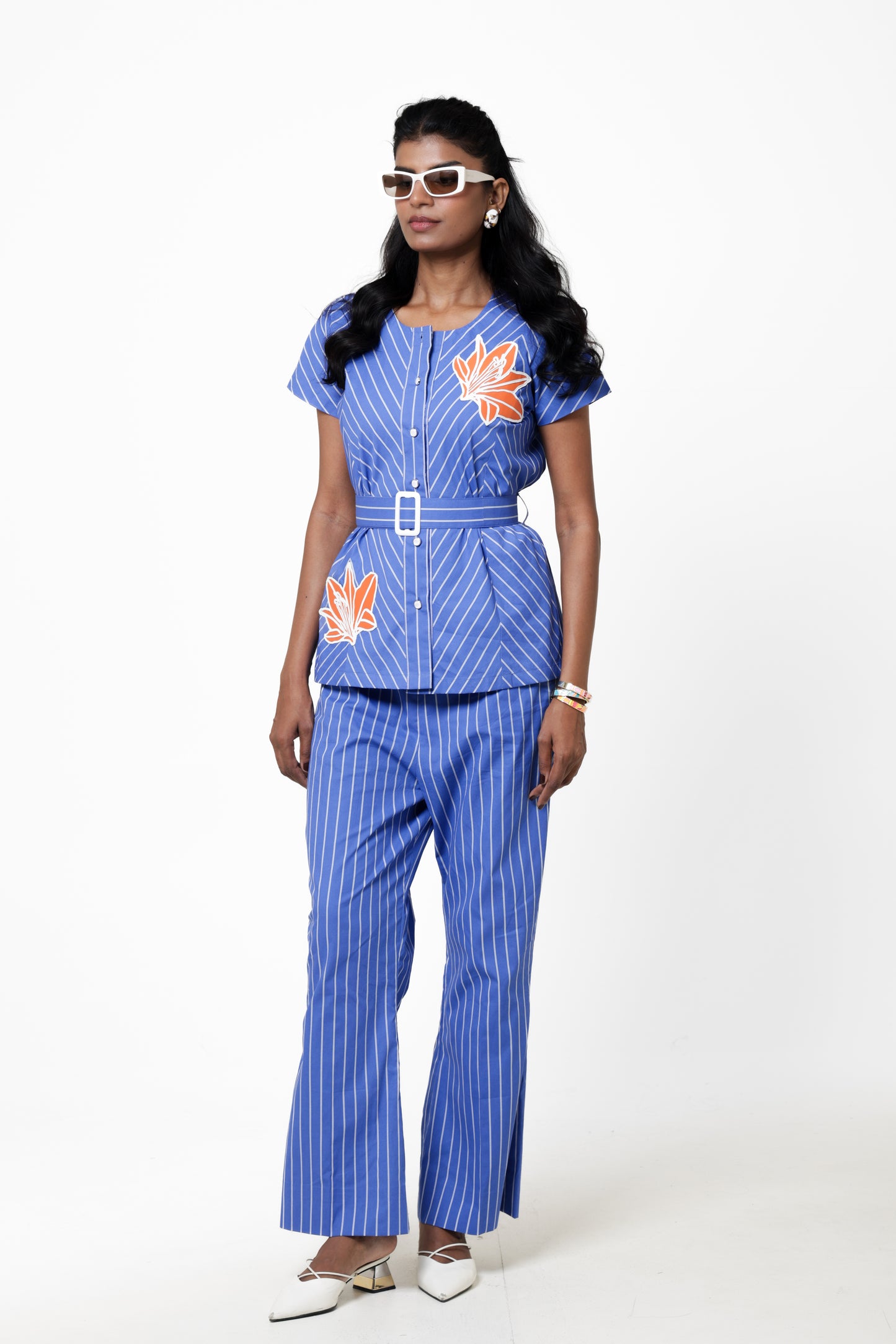 Cobalt Lily Straight Trousers