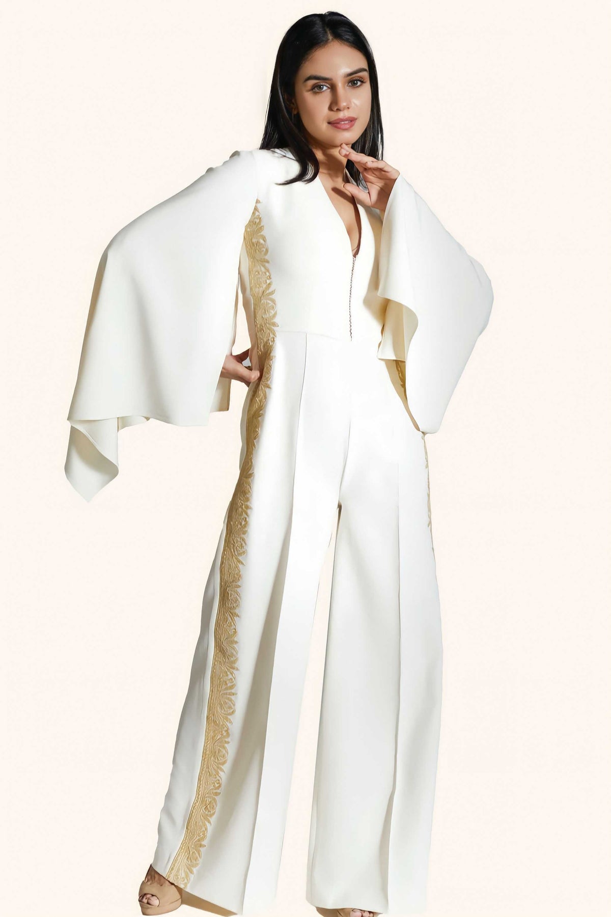 Off-White Embroidered Jumpsuit